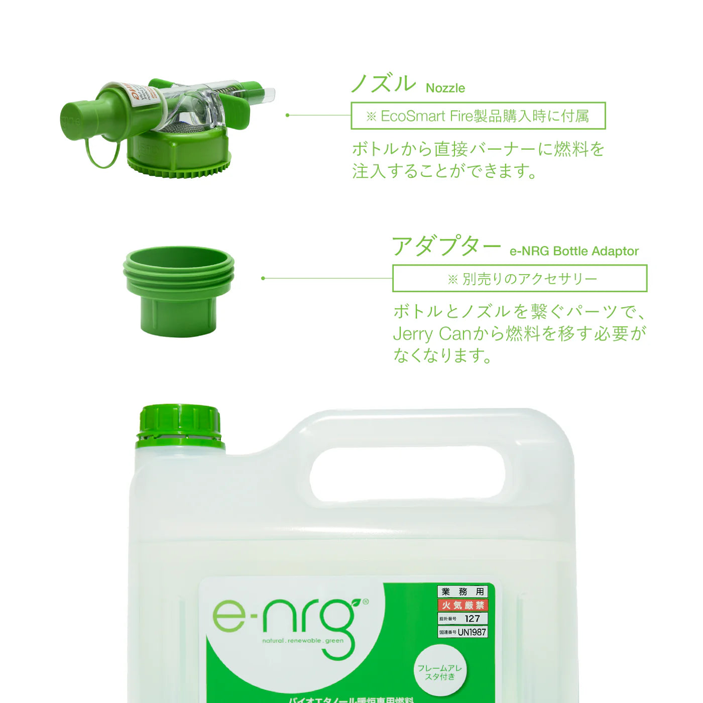 バイオエタノール燃料 e-NRG（エナジー）